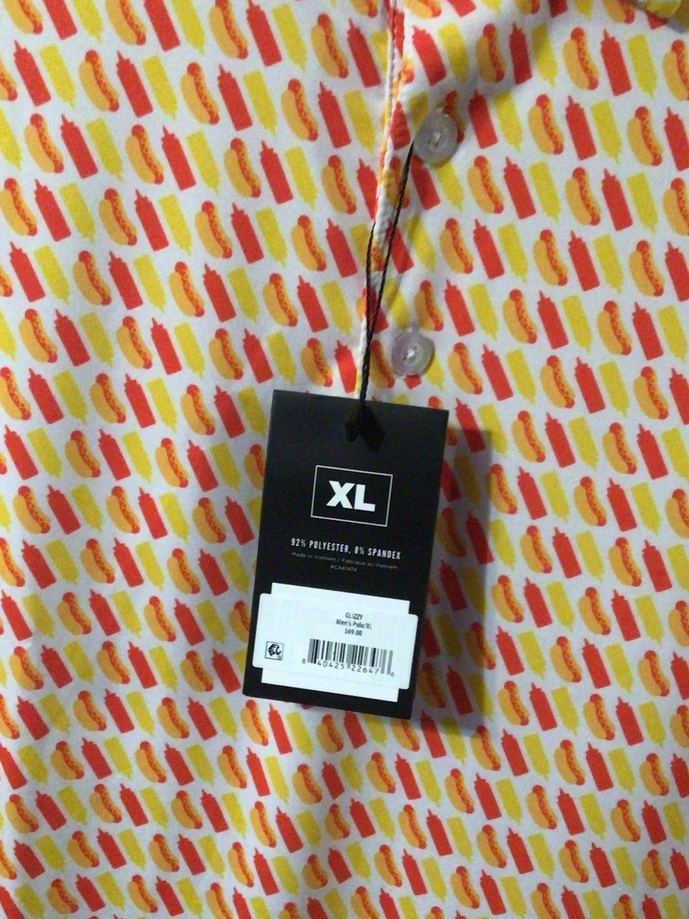 XL Size Waggle “Glizzy” Men’s Golf Polo - Picture 3 of 6